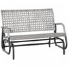 Banc De Balancement Exterieur En Osier Pour 2 Personnes Outsunny, Gris Mixte