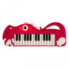 Costway Clavier de Piano pour Enfants 25 Touches en Forme de Dinosaure, Jouet Piano Numerique avec Musique et Lumieres Integrees - Rouge