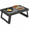 Grill pliable Outsunny pour feu de camp, grille en acier carbone, noir