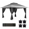 Outsunny Tente Escamotable De 11,7' X 11,7' Avec Sacs De Sable, Upf50+