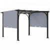 Outsunny 10' X 10' Pergola Exterieure Patio Gazebo Auvent Retractable, Gris