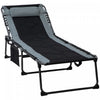 Chaise Longue Pliante Outsunny, Fauteuil De Bronzage Inclinable
