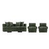 Ensemble canape 3 pieces Verandah style milieu du siecle en vert olive