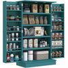 HOMCOM Armoire de rangement avec etageres a 5 niveaux, 12 etageres a epices