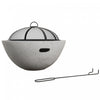 Outsunny Barbecue Avec Foyer 2 En 1, Barbecue Au Charbon De 24 Po, Gris