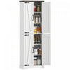 HOMCOM Meuble de rangement 72\" pour garde-manger de cuisine, blanc