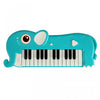 Costway Clavier de Piano pour Enfants 25 Touches en Forme d'Elephant, Jouet Piano Numerique avec Musique et Lumieres Integrees - Bleu