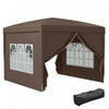 Outsunny 10'x10' Tente De Fete Exterieure Avec Sac De Transport, Cafe