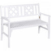 Banc De Jardin Pliable Outsunny, Blanc