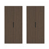 Armoire bibliotheque moderne Rivington 38\" en noyer - Lot de 2