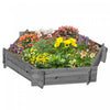 Outsunny 39\" X 36\", Jardiniere Hexagonale, Jardin D'herbes Pour Legumes, Fleurs, Gris