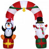 Outsunny Arche De Noel Gonflable De 9ft Avec Bonhomme De Neige
