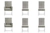 Ensemble de 6 chaises de salle a manger Element Modern en acier
