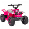 Qaba Quad 6 V Pour Enfants, 4 Roues Alimentees Par Batterie, Voiture Electrique Avec Phares Led, Avant Et Arriere, Pour Garcons Et Filles Ages De 3 A 6 Ans, Rose