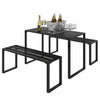 Outsunny Ensemble De Table De Pique-nique Exterieur 3 Pieces, Noir