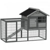 Maison surelevee en bois et metal pour animaux, clapier pour lapin