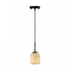 Suspension A 1 lampe Crema, Laiton Brosse Avec Verre Genre Albatre
