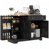 HOMCOM Buffet 41\" avec tiroir de rangement et etagere reglable, noir
