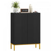HOMCOM Armoire a Chaussures Moderne avec Portes a Fermeture Douce Noir