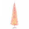 HOMCOM Arbre de Noel artificiel illumine 7 pi avec lumieres LED blanc chaud