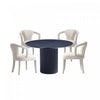 Ensemble de salle a manger 5 pieces Hathaway et Palmer Modern Industry Chic en finition Silver Lining et noir