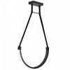 Luminaire suspendu Regan de Dainolite en silicone blanc qui diffuse la lumière, avec fini noir mat et ampoule à DEL de 30 W