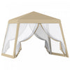 Outsunny Auvent De Tente De Fete 10 X 10 Pi Avec Filet, Abri Pare-soleil, Kaki