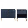 Ensemble moderne de commode 2 pieces Dumbo en bleu minuit