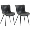 HOMCOM Lot de 2 Chaises de Cuisine Capitonnees avec Dossier