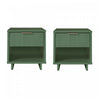 Table de nuit Granville Moderne 18\" en vert sauge (1 tiroir) - Lot de 2