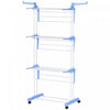 Homcom Etendoir A Linge Pliable Avec 2 Ailes Laterales, 4 Roulettes
