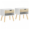 HOMCOM Table de Chevet Tiroir Etagere Table d'Appoint Chambre