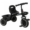 Qaba Tricycle Pour Tout-petits, Filles Et Garcons De 2 A 5 Ans, Velo Pour Enfant Avec Siege Reglable, Paniers De Rangement, Noir