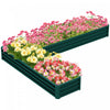 Outsunny Lit De Jardin Sureleve En Forme De L, 82\" X 109\" X 12'' Jardiniere En Acier Galvanise Avec Tiges Multi-renforcees Pour Legumes, Fleurs Et Herbes, Vert