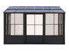 Florence - Solarium Mural 8x12 Toit En Polycarbonate Noir
