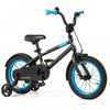 Costway 14\" Velo Pour Enfants Avec Guidon Reglable De Selle Roues D'entrainement Amovibles Frein A Main Noir