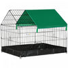 Pawhut Cage A Lapin En Metal Avec Couvercle Resistant A L'eau, Cage Exterieure Pour Petits Animaux, Noir