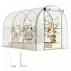Outsunny Serre Tunnel avec Fenetres en Maille, Abri de Jardin, Transparent