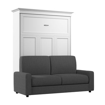 Bestar Versatile Queen Murphy Bed with Sofa (78 W) - White|Grand lit escamotable Versatile de Bestar de 78 po (L) avec sofa - blanc