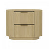 Table de nuit moderne Olivia 27\" en chene naturel (2 tiroirs)