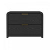 Table de nuit Grace Modern 28\" en noir et or