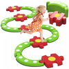 Poutres d'equilibre Qaba pour enfants, 13 pieces, pont d'equilibre avec surface et fond antiderapants, jouet Montessori pour enfants de 3 a 8 ans, developpe la coordination, vert