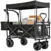 Outsunny Chariot Pliable 80L avec Roues, Chariot Robuste