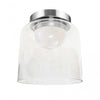 Plafonnier affleuré Nadine de Dainolite de 7 po de diamètre en verre transparent, avec fini chromé poli et ampoule à DEL de 10 W