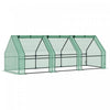 Outsunny Mini Serre De Jardin 270l X 90l X 90h Cm Acier Pe Haute Densite 140 G/mĠ Anti-uv 3 Fenetres Avec Zip Enroulables Vert