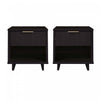 Table de nuit Granville Modern 18\" en noir (1 tiroir) - Lot de 2