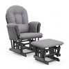 Storkcraft Hoop Fauteuil bercant et pouf - Gris avec gris swirl