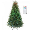 HOMCOM Sapin de Noel 6.5pi avec LED synchronisees, sapin avec telecommande