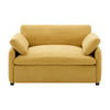 Fauteuil d’appoint surdimensionne Olivia avec coussins, jaune