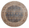 Tapis Traditionnel Gianna 5'0\" x 5'0\" en Bleu